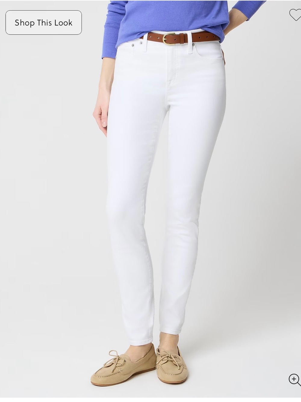 J. Crew White High-Rise Skinny Jeans